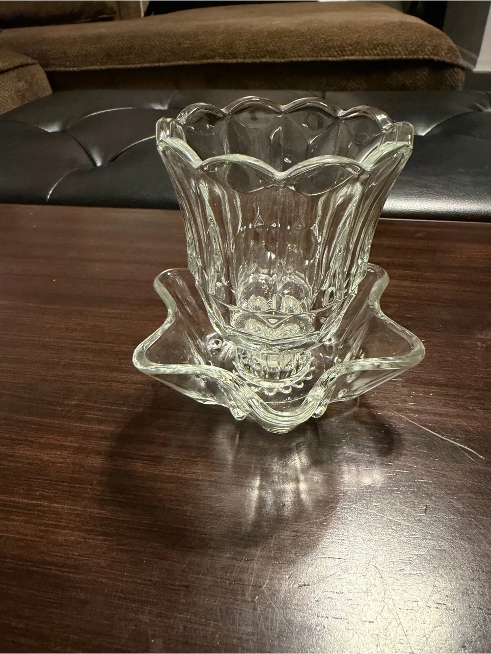 Vintage Glass Flower Bud Votive Candle Holders - Pair Candle/votive separately